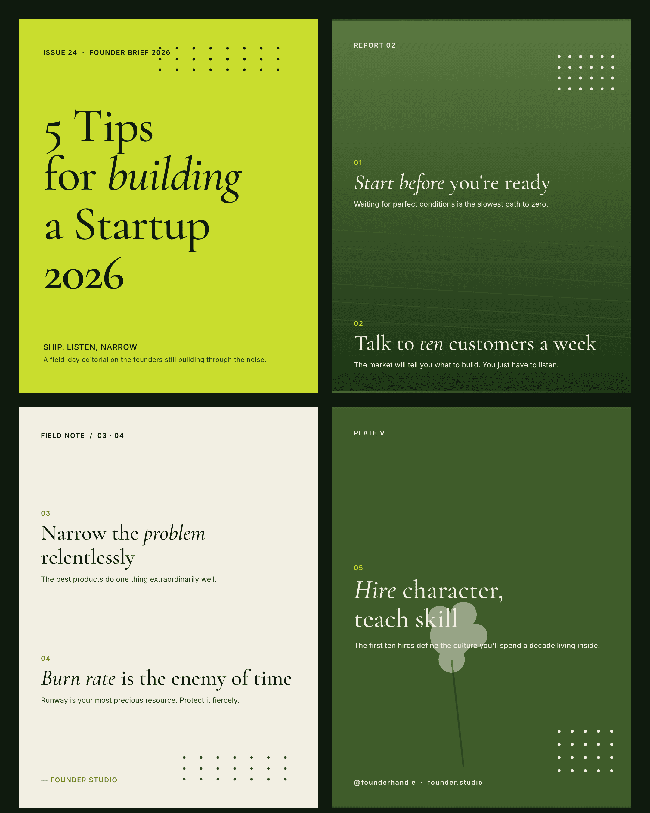 Green Grid Editorial — poster