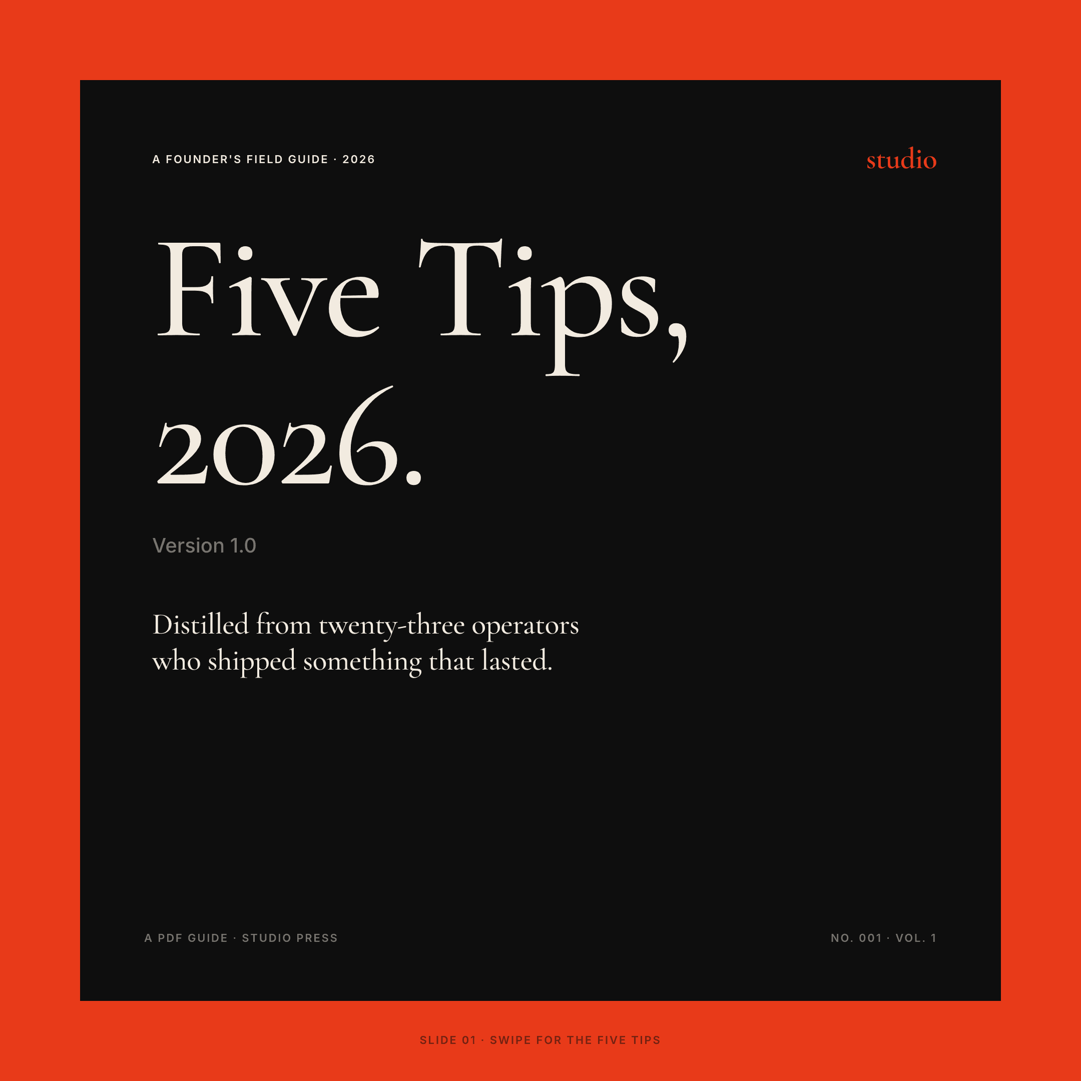 Vermilion Folio — carousel