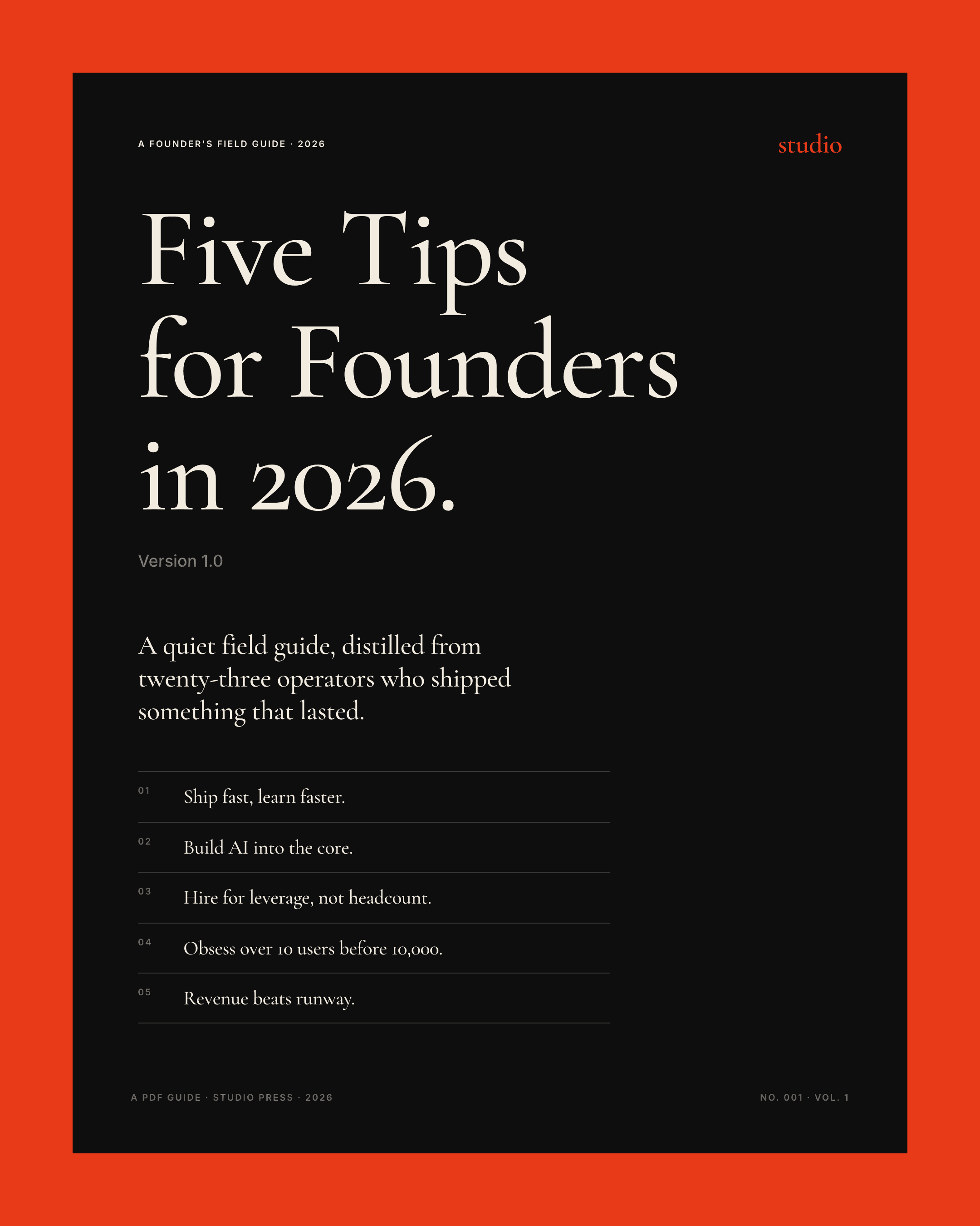 Vermilion Folio — poster